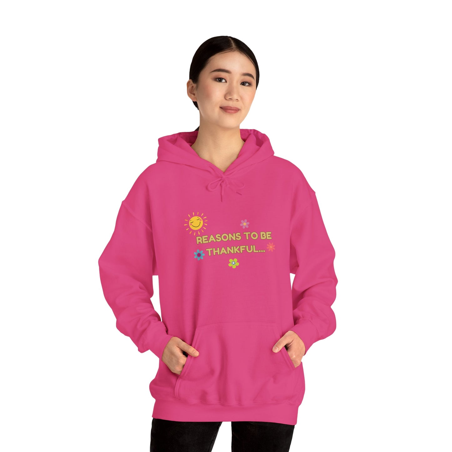 “Reasons to Be Thankful” Unisex Heavy Blend Hooded Sweatshirt – Cozy & Inspirational By LoveJustJules