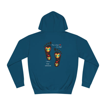 LoveJustJules Grenada Heart Flag Hoodie: Embrace Your Grenadian Pride