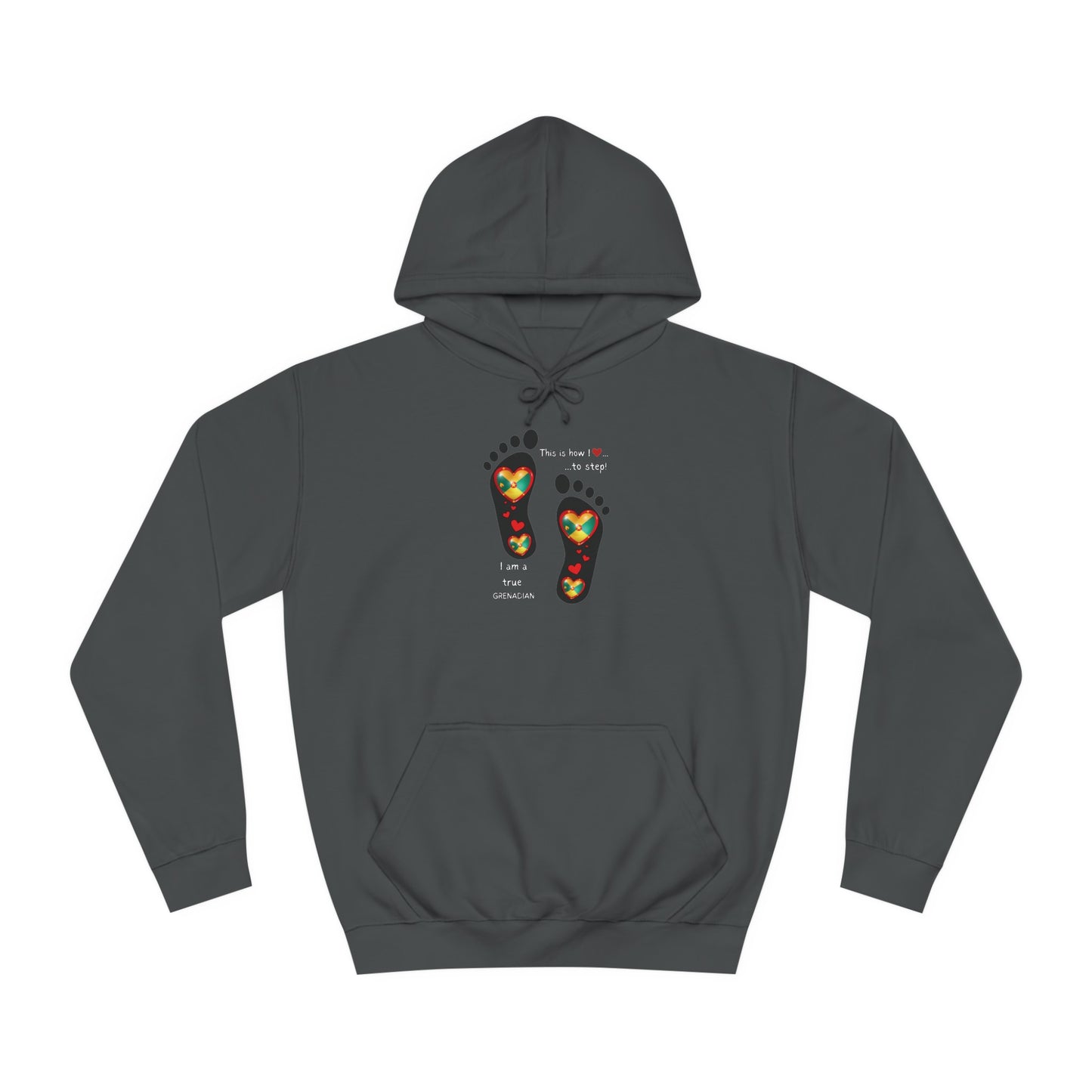 LoveJustJules Grenada Heart Flag Hoodie: Embrace Your Grenadian Pride