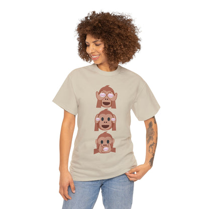 Introducing our Exclusive "See No Evil..Poop, Hear No Evil..Poop, Speak No Evil..Poop" Unisex Heavy Cotton Tee-shirt.