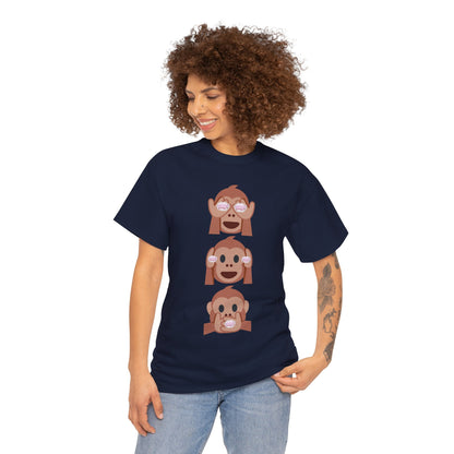 Introducing our Exclusive "See No Evil..Poop, Hear No Evil..Poop, Speak No Evil..Poop" Unisex Heavy Cotton Tee-shirt.