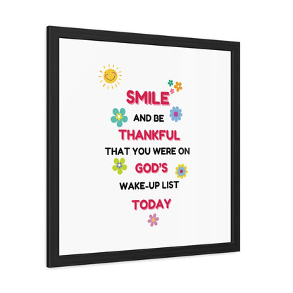 Framed Posters By LoveJustJules - “Smile and Be Thankful - Inspirational Framed Print – Uplifting Home Décor with Positive Message