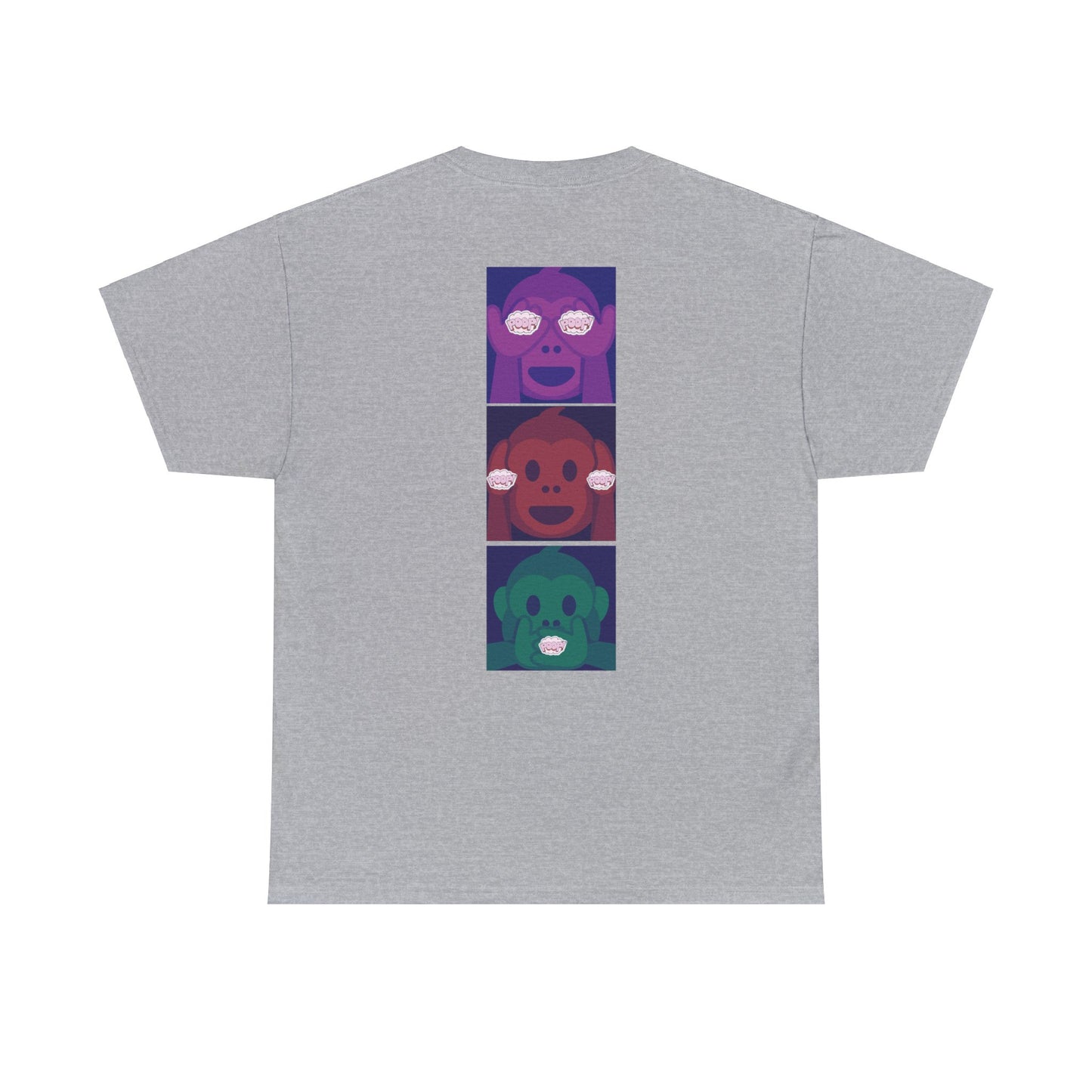 Introducing our Exclusive "See No Evil, Hear No Evil, Speak No Evil" Poop Emoji Graphic Tee-Shirt!