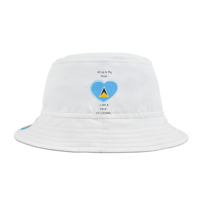 Embrace your St. Lucian pride with our exclusive heart-shaped St. Lucian flags Bucket Hat/Fisherman's hat!