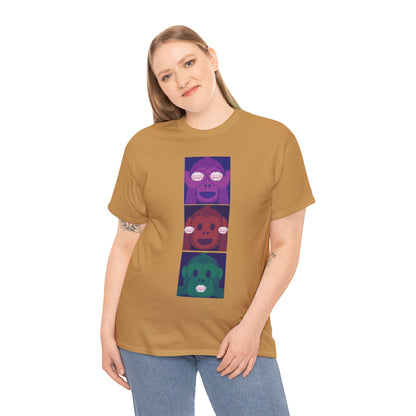 Introducing our Exclusive "See No Evil, Hear No Evil, Speak No Evil" Poop Emoji Graphic Tee-Shirt!