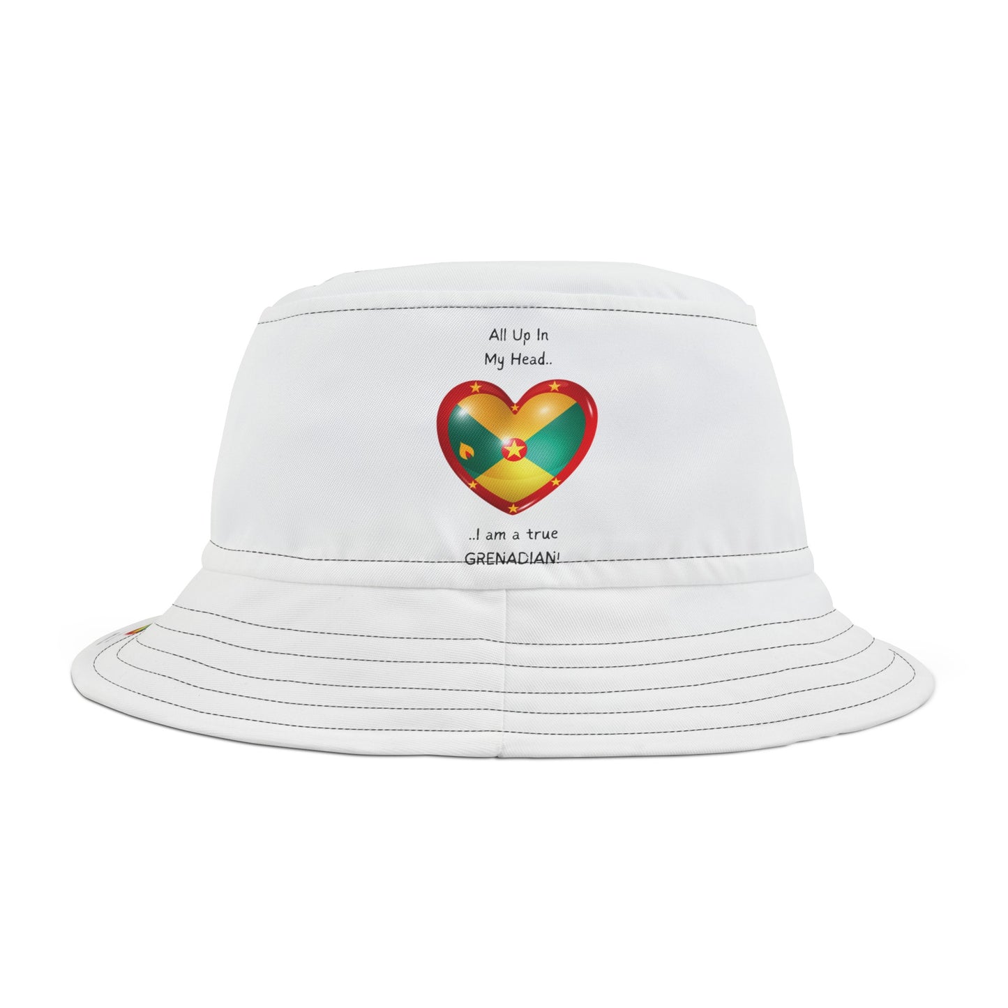 LoveJustJules Grenadian Heart Flag Bucket Hat