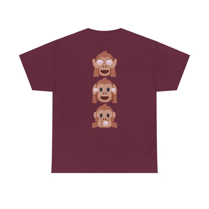 Introducing our Exclusive "See No Evil..Poop, Hear No Evil..Poop, Speak No Evil..Poop" Unisex Heavy Cotton Tee-shirt.