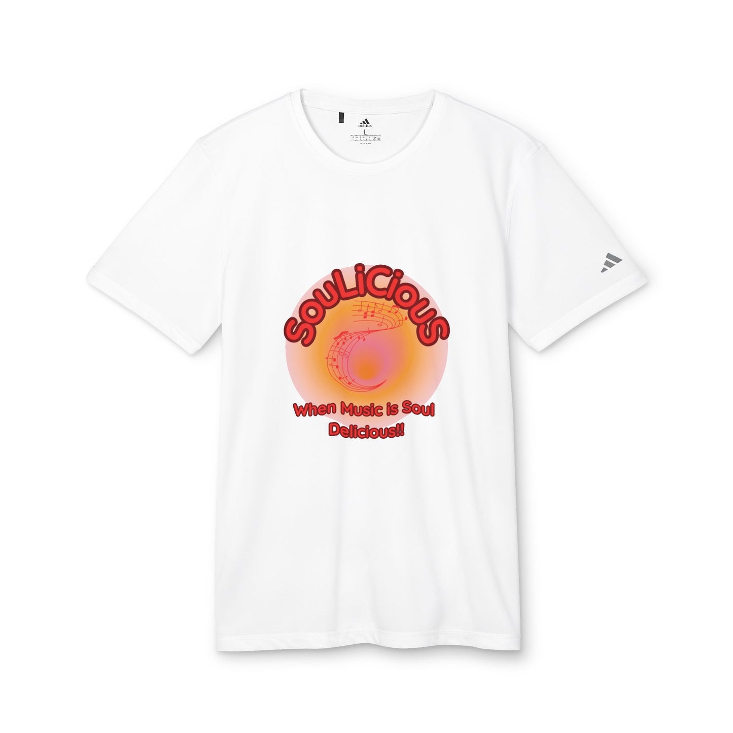 Unisex T-shirt - Adidas branded SouLiCiouS Top - LoveJustJules - Exclusive, Custom-Designed Apparel