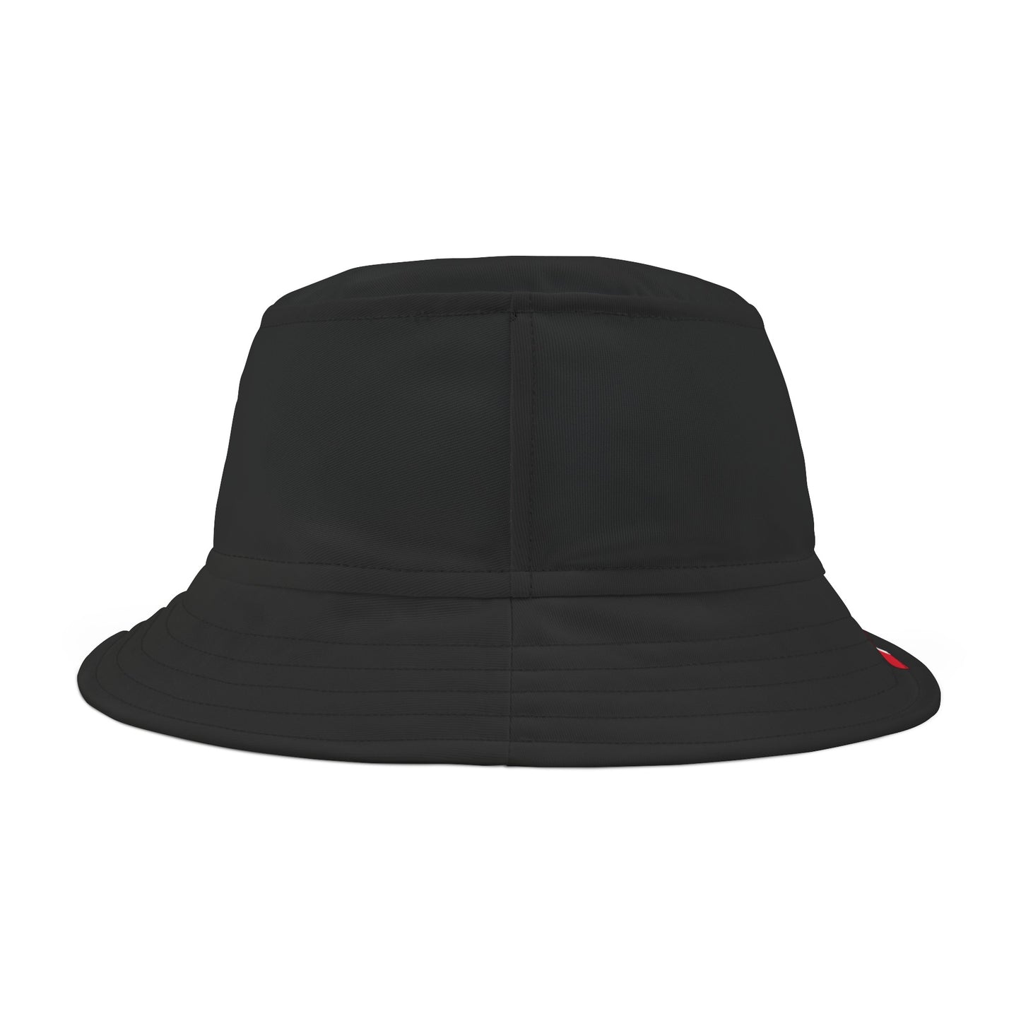 Heart-Shaped Trinidad & Tobago Flag Bucket Hat with 'All Up In My Head... I am a True Trini' Text