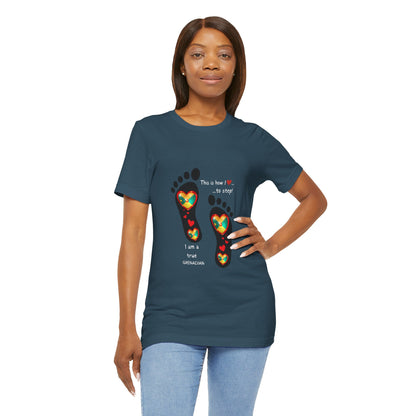 Unisex Jersey Short Sleeve Tee - LoveJustJules Grenadian Heart Flag Tee - Gift Idea