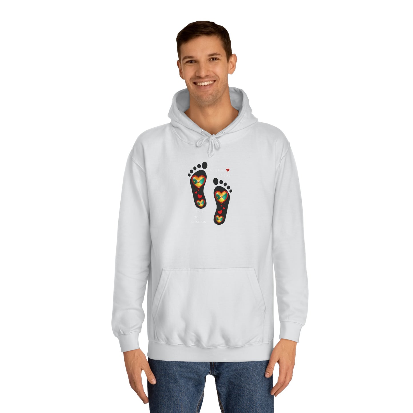 LoveJustJules Grenada Heart Flag Hoodie: Embrace Your Grenadian Pride