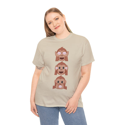 Introducing our Exclusive "See No Evil..Poop, Hear No Evil..Poop, Speak No Evil..Poop" Unisex Heavy Cotton Tee-shirt.