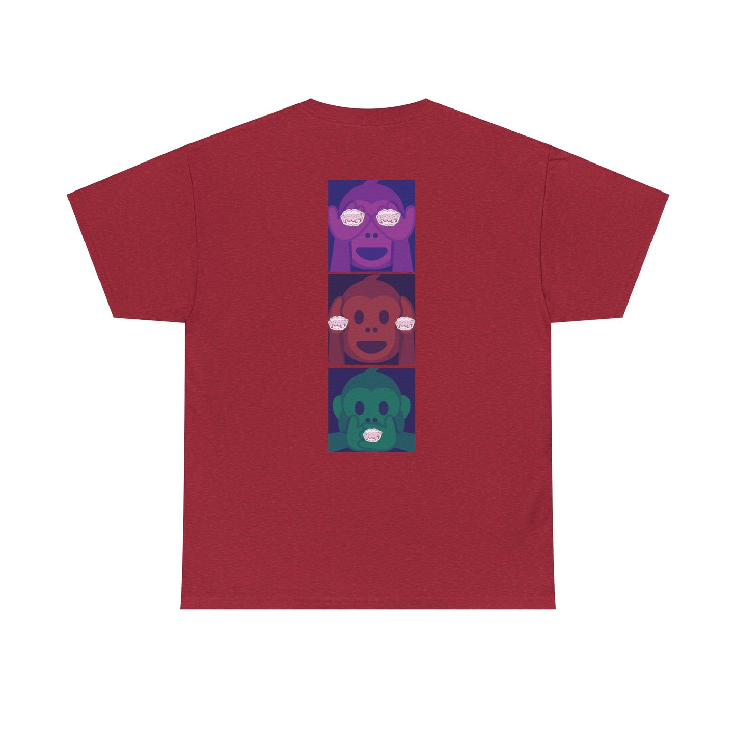 Introducing our Exclusive "See No Evil, Hear No Evil, Speak No Evil" Poop Emoji Graphic Tee-Shirt!